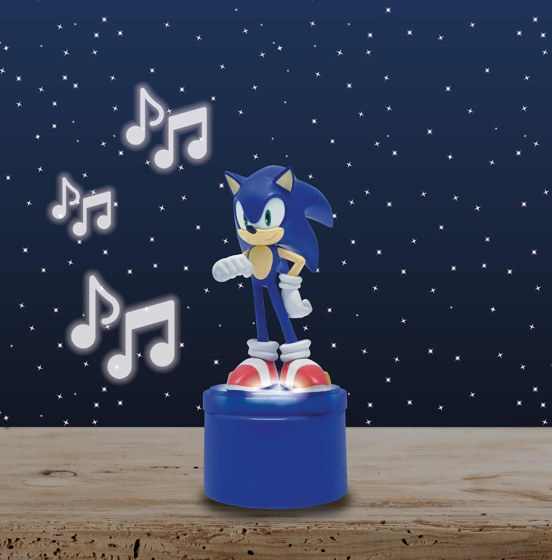 Lexibook, SEGA Sonic The Hedgehog, Nachtlicht mit Lautsprecher, Weiches Licht, Batteriebetrieben, Bl