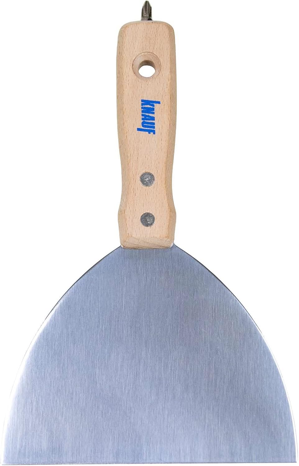 Knauf Schraubgriff-Spachtel mit Bit zum Spachteln von Fugen, 15-cm breit, rostfrei – Bit-Spachtel zu