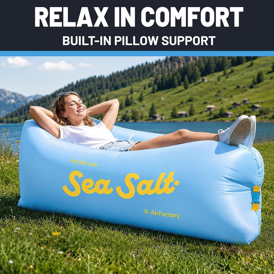 Aufblasbare Couch, Airlounge, Strandliege Aufblasbar, Camping Sofa Aufblasbar, LuftSofa, Tragbar Inf