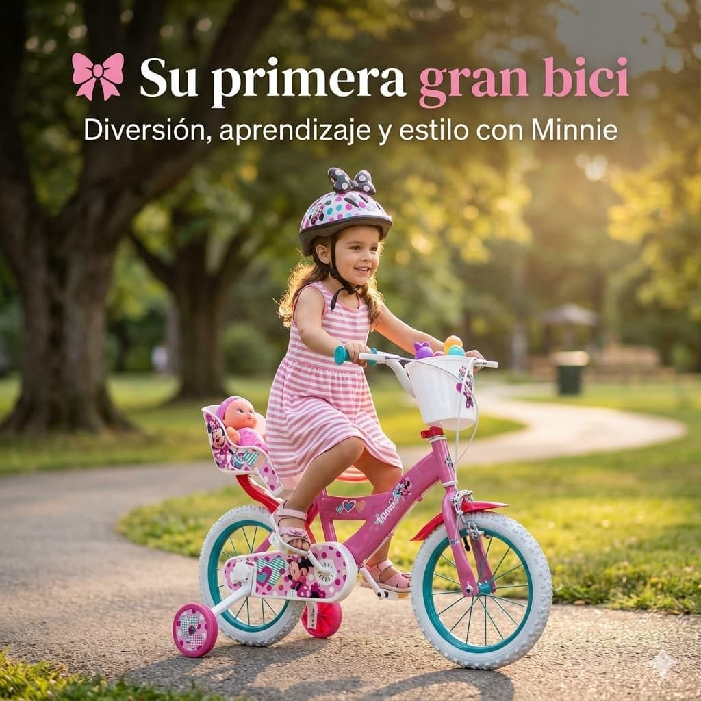 Toimsa Jugend Unisex Fahrrad Minnie Huffy 14" 4-6 Jahre 14613, bunt, años