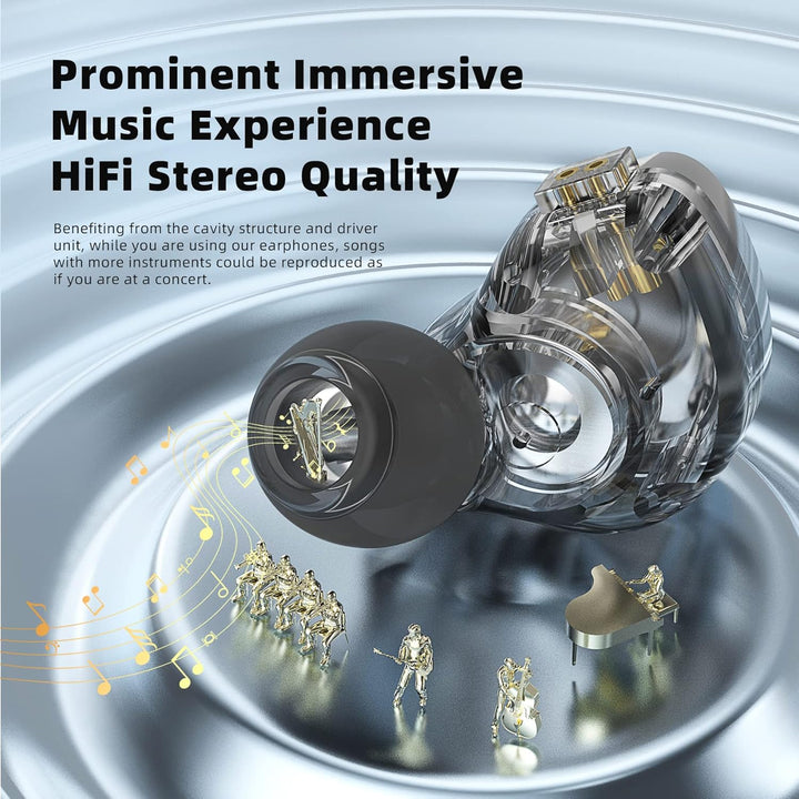 KB2208 HiFi-In-Ear-Monitor, Hochleistungs-DD-Einheit, leistungsstarker Bass, In-Ear-Kopfhörer, abneh