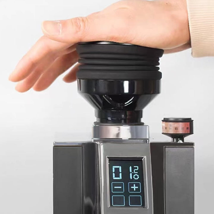 Fockety Kaffeemühle Blowing Bean Bin, Aluminium-Legierung Silikon Kaffeemühle Single Dose Hopper hoh