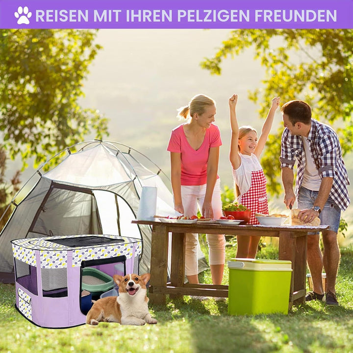 Faltbarer Hundezäune, Welpenlaufstall Tierlaufstall, Tragbar Laufstall für Welpen, Welpenlaufstall f