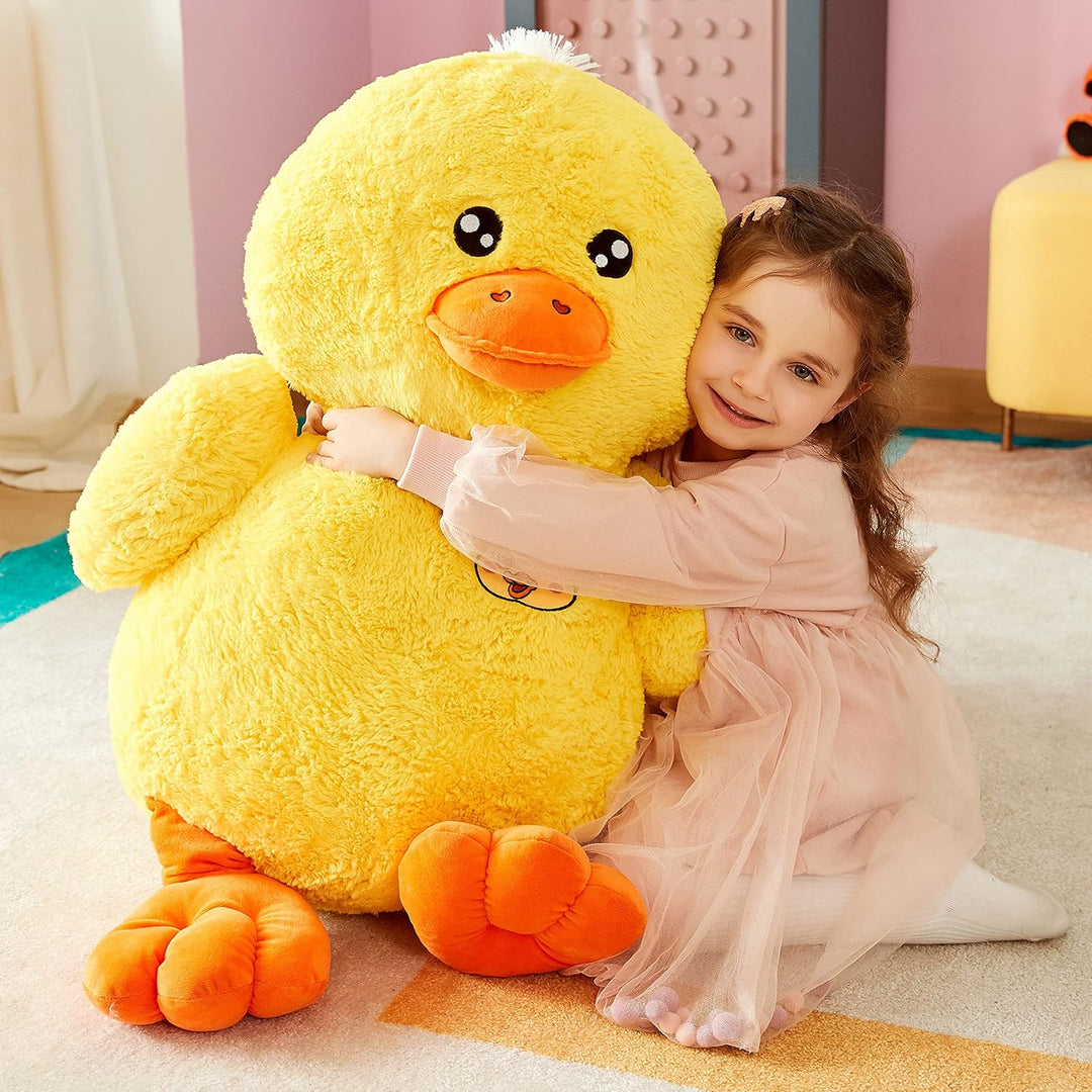 IKASA Gross Ente Stofftier Riesenente Plüschtiere für Kinder - Riesen Kuscheltier Gross Plüschtier S