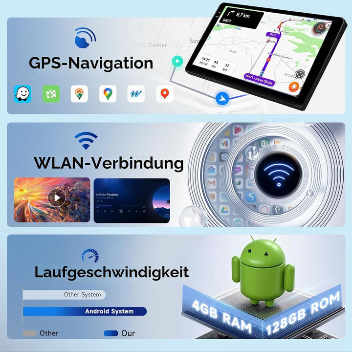 Hodozzy 4GB+128GB Android Autoradio für Chrysler 300 300C 2004-2011 mit Carplay Wireless Android Aut