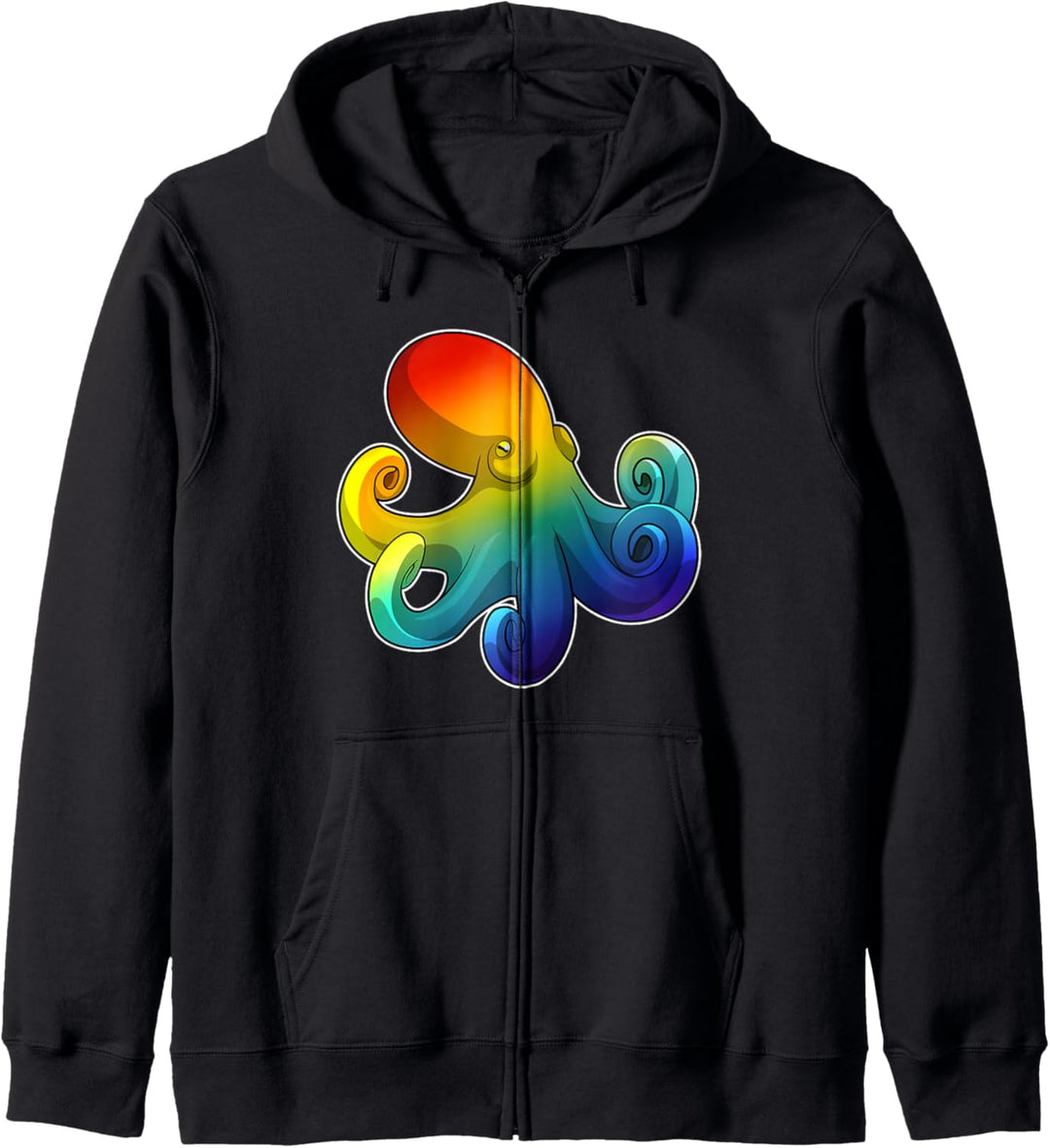 Krake Regenbogen Kapuzenjacke
