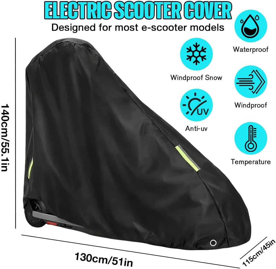 Elektroroller Abdeckung, 420D Oxford Roller Abdeckung Wasserdicht für die meisten Elektroroller, 140