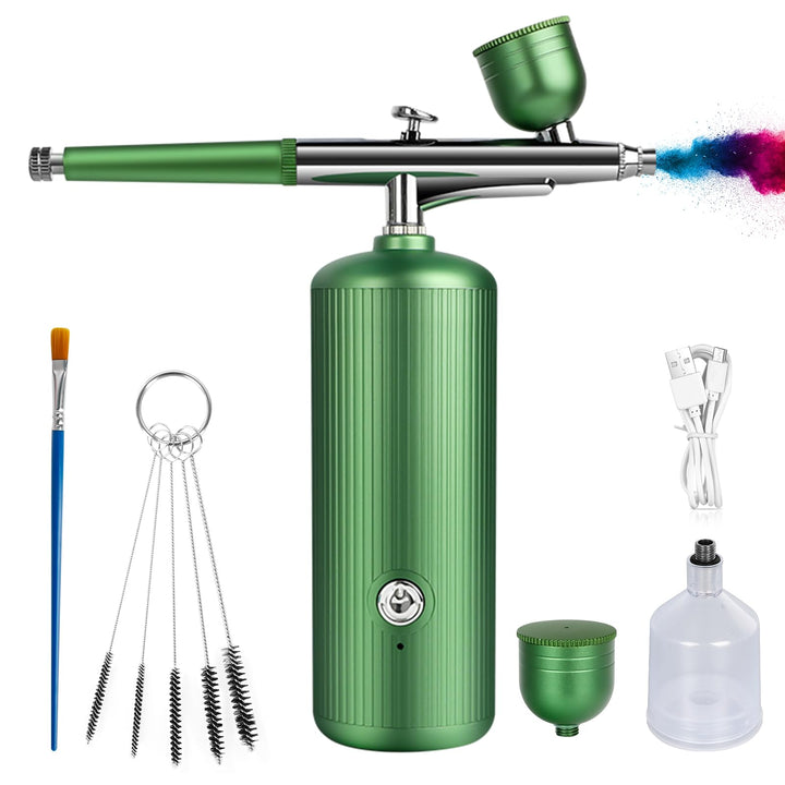 Airbrush-Kit mit Kompressor - Wiederaufladbares, Tragbares, Verstopfungsfreies Hochdruck-Airbrush-Se