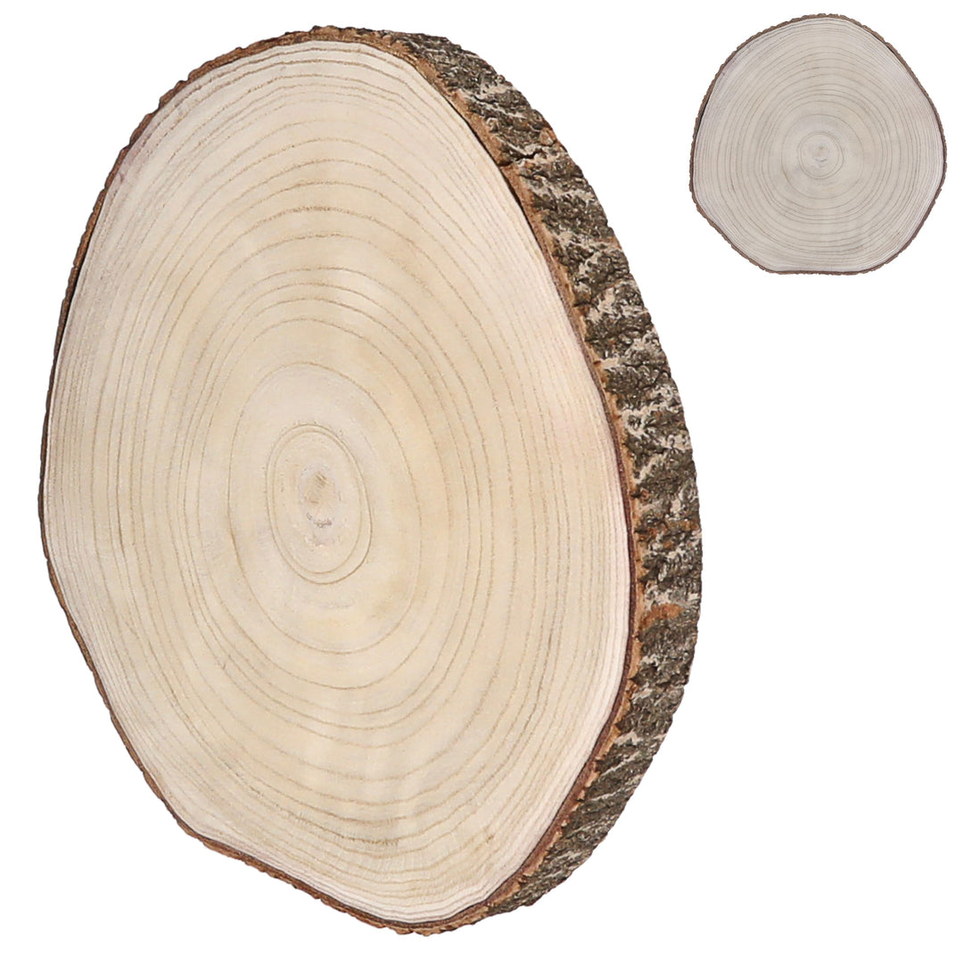 Cepewa Baumscheibe Holzscheibe │ Paulownia Naturprodukt 44x2,5cm │Scheibe Holz Holzplatte Dekoelemen