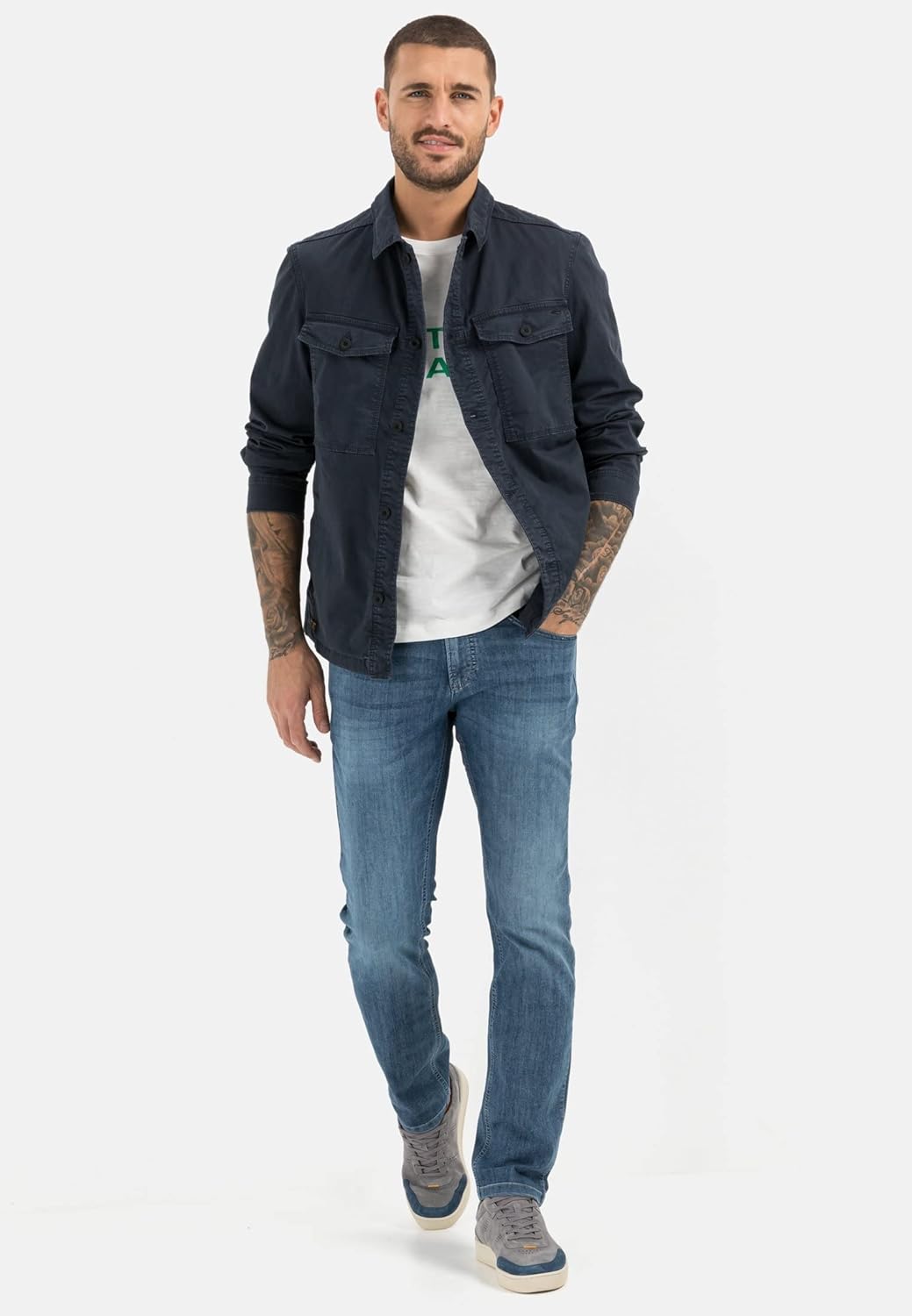 camel active Herren Relaxed Fit fleXXXactive® Jeans 31W / 34L Blau, 31W / 34L Blau