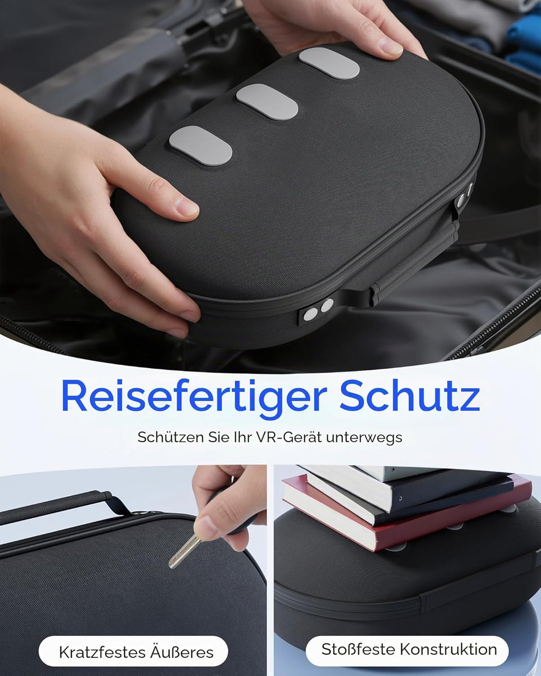Aubika für Mate Quest 3 Tasche, Harte Case für Oculus Quest 3 Zubehör, Kompatibel mit Quest 2/Pico 4