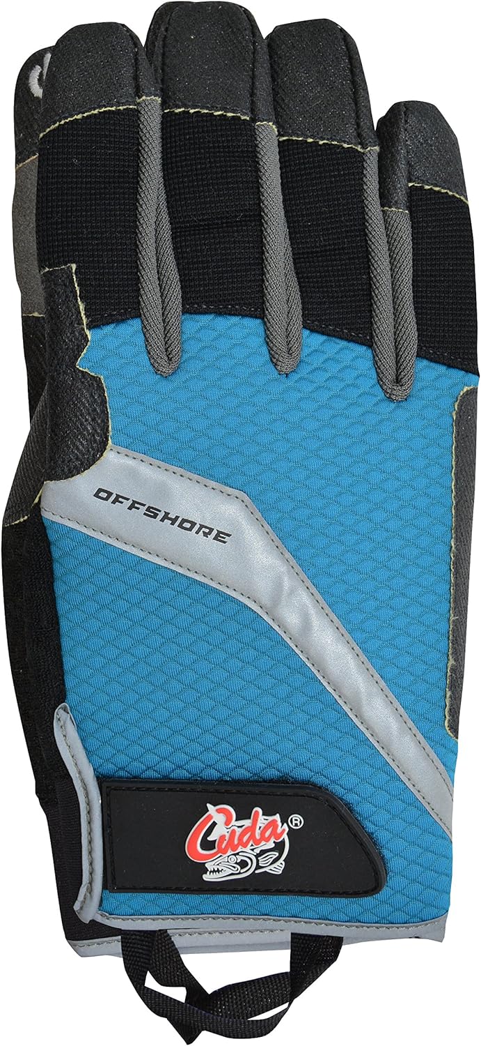 Cuda Fischerhandschuhe Offshore M blau/schwarz, M blau/schwarz