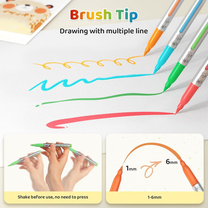 High-Capacity Creative Paint-like Acryl Marker, Acryl Paint Marker Pinsel Tip 36 Farben Acrylstifte