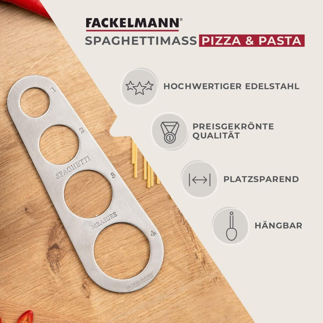 Fackelmann Spaghettimass für Pasta (Spaghetti) – Nudel Portionierer für bis zu 4 Personen – Einfache