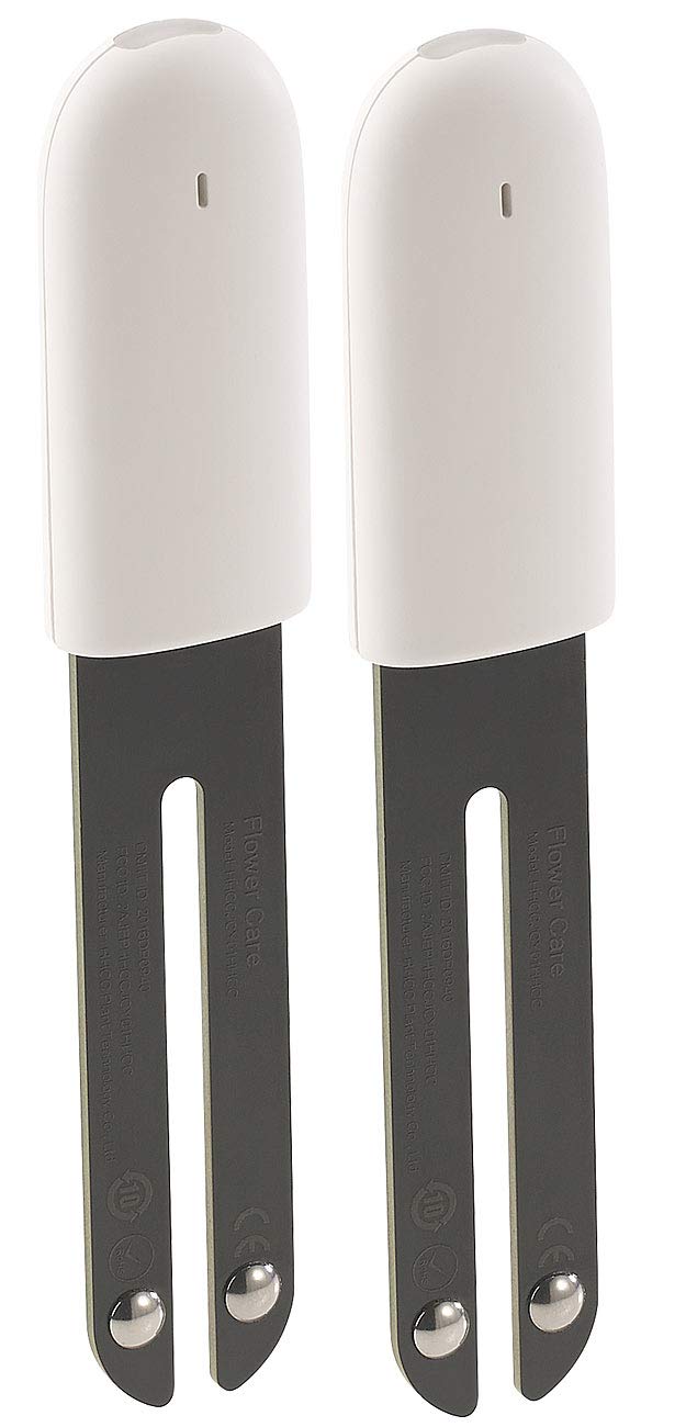 Royal Gardineer Zubehör zu Plant Sensor: 2er-Set 4in1-Pflanzensensoren mit Bluetooth und App-Kontrol