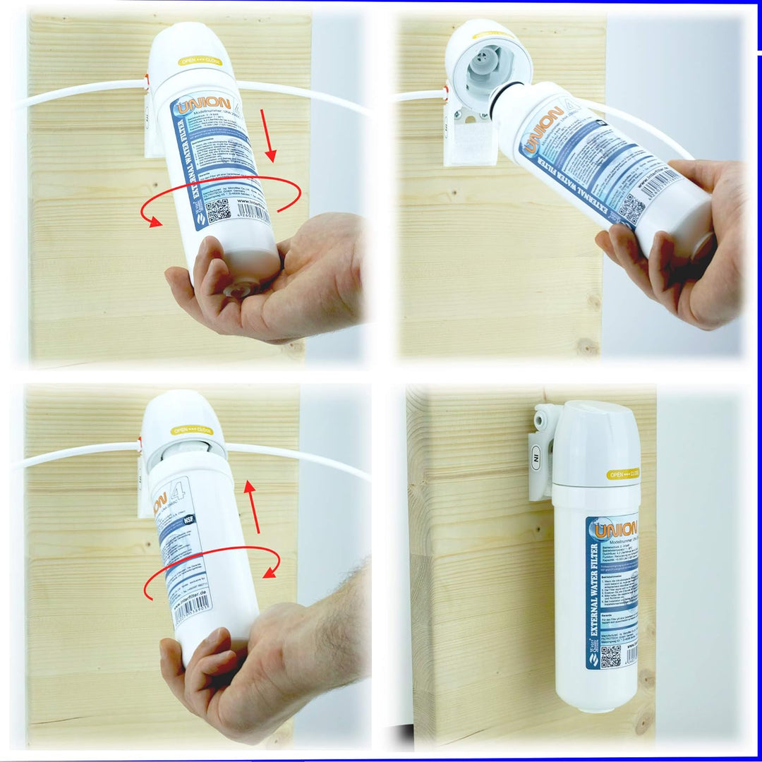 Ersatzkartusche für Wasserfilter "Union 4" Externer Kühlschrankfilter für SbS Kühlschrank. Filter Pa