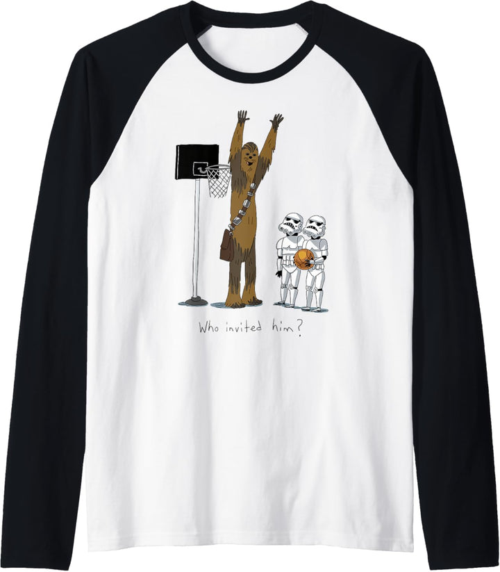 Star Wars Chewbacca Basketball Who Invited Him Raglan