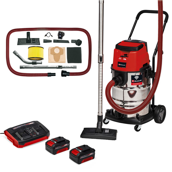 Einhell Professional Akku-Nass-Trockensauger TP-VC 36/30 S Auto Power X-Change (18V, Auto-Start Konn