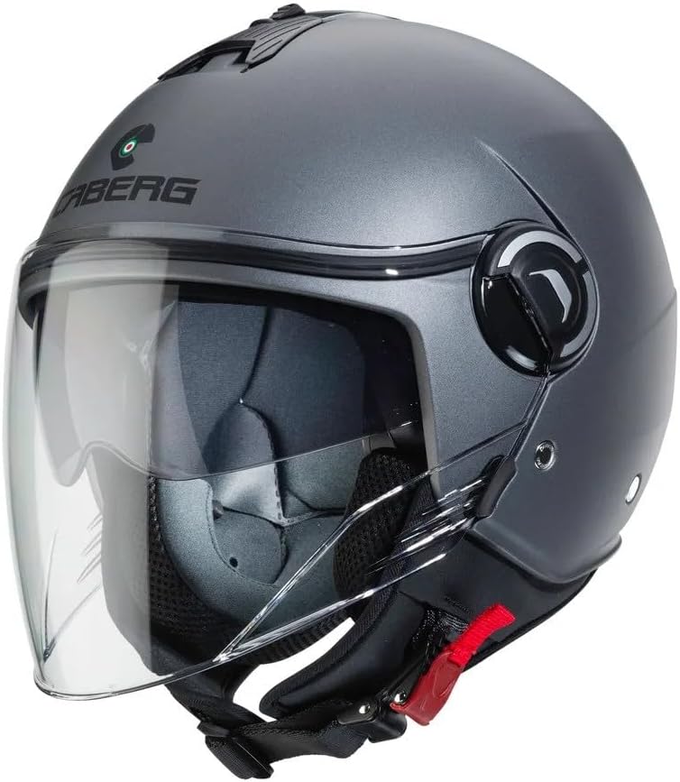 Caberg Jethelm Riviera V4 X Gun matt mit Sonnenblende und langem Visier ECE 22.06 XXL 63/64, XXL 63/