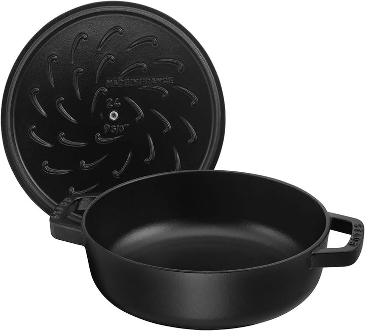 STAUB Gusseisen Bräter, Chistera Tropfenstruktur im Deckel, Rund 28 cm, 3,7 L, Für alle Herdarten ge