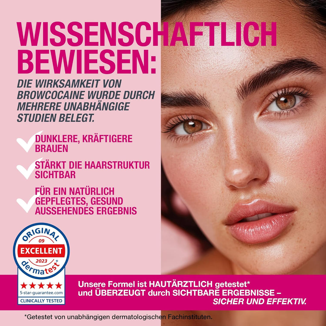 BROWCOCA!NE® Augenbrauen-Serum für schnelles Wachstum &amp; volle Brauen | veganer Eye-Brow Booster by S