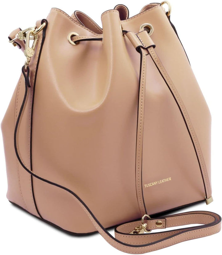 Tuscany Leather Vittoria Beuteltasche aus Leder Champagne, Champagne