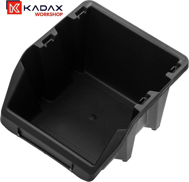 KADAX Werkstatt-Stapelkiste, kleine Sortierbox aus PP Kunststoff, Sichtlagerbox in verschiedenen Grö