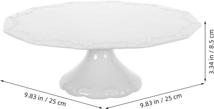 DOITOOL Kuchenplatte Mit Fuss Keramik Kuchen Display Stehen Runde Cupcake Stehen Dessert Turm Cupcak