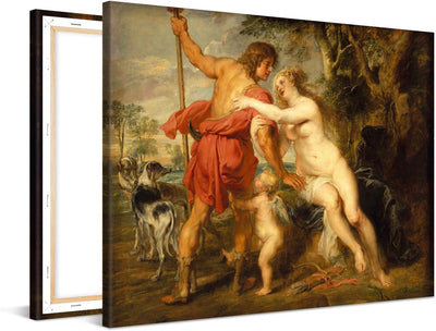 PICANOVA – Peter Paul Rubens – Venus and Adonis 100x75cm – Bild auf Leinwand – Premium Kunstdruck Au