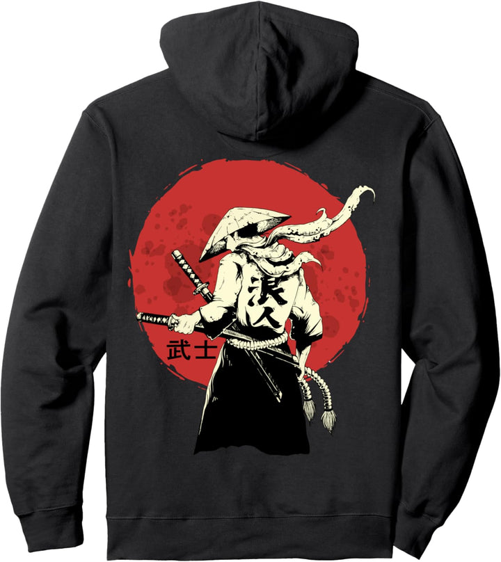 Retro Altes Japan - Tokio Samurai-Krieger - Samurai Katana Pullover Hoodie