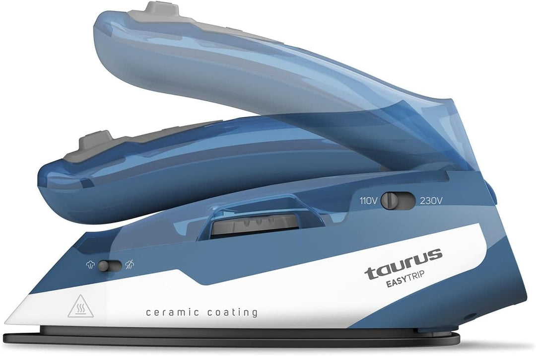 Taurus EASY TRIP Dampfbügeleisen 1000 W, Blau 1100W | Faltbar, 1100W | Faltbar