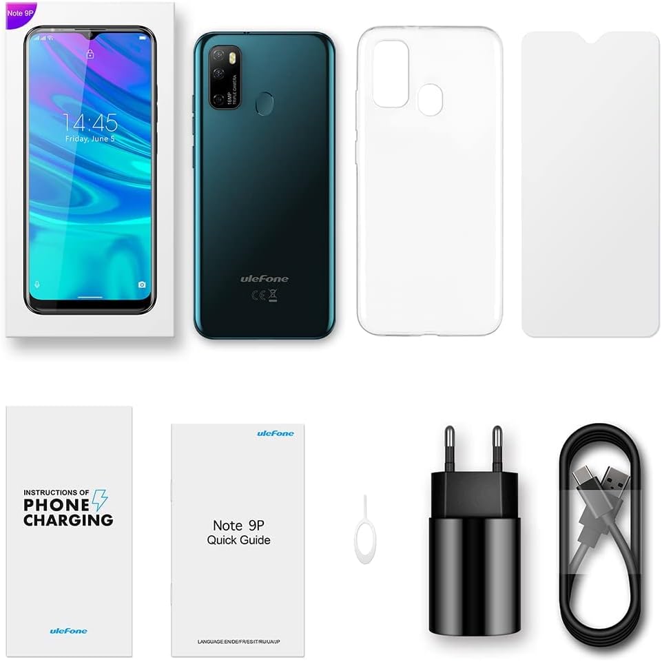 Ulefone Note 9P Smartphone - Android 10 Octa-Core Handy Dual-SIM 4GB+64GB 3in1 Kartensteckplatz 6,52