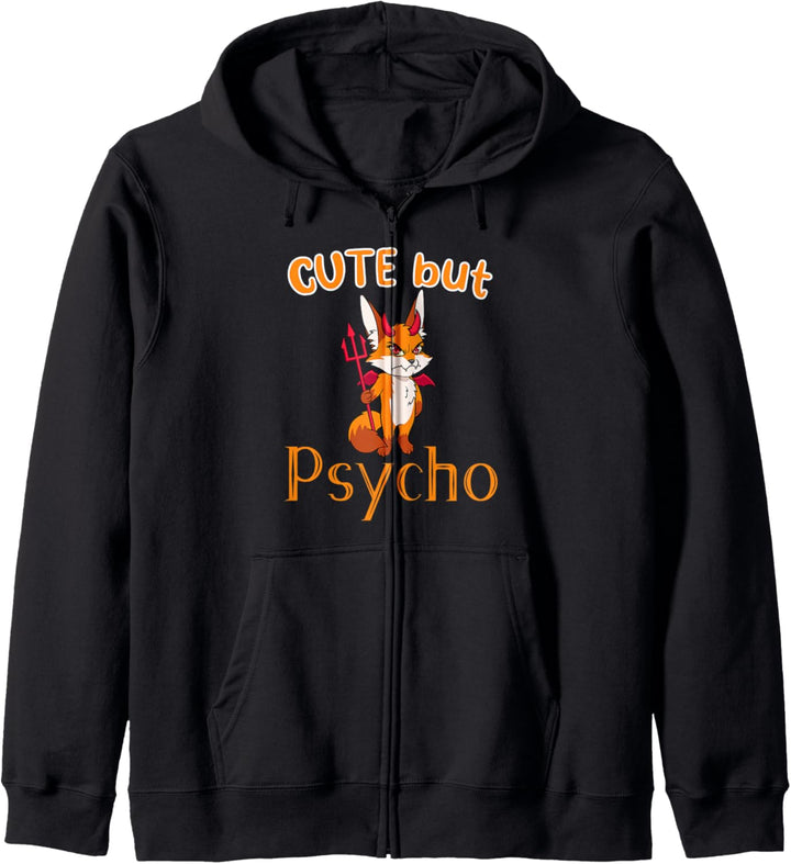 Cute but Psycho Fuchs Teufel Mädchen Geschenk Kapuzenjacke