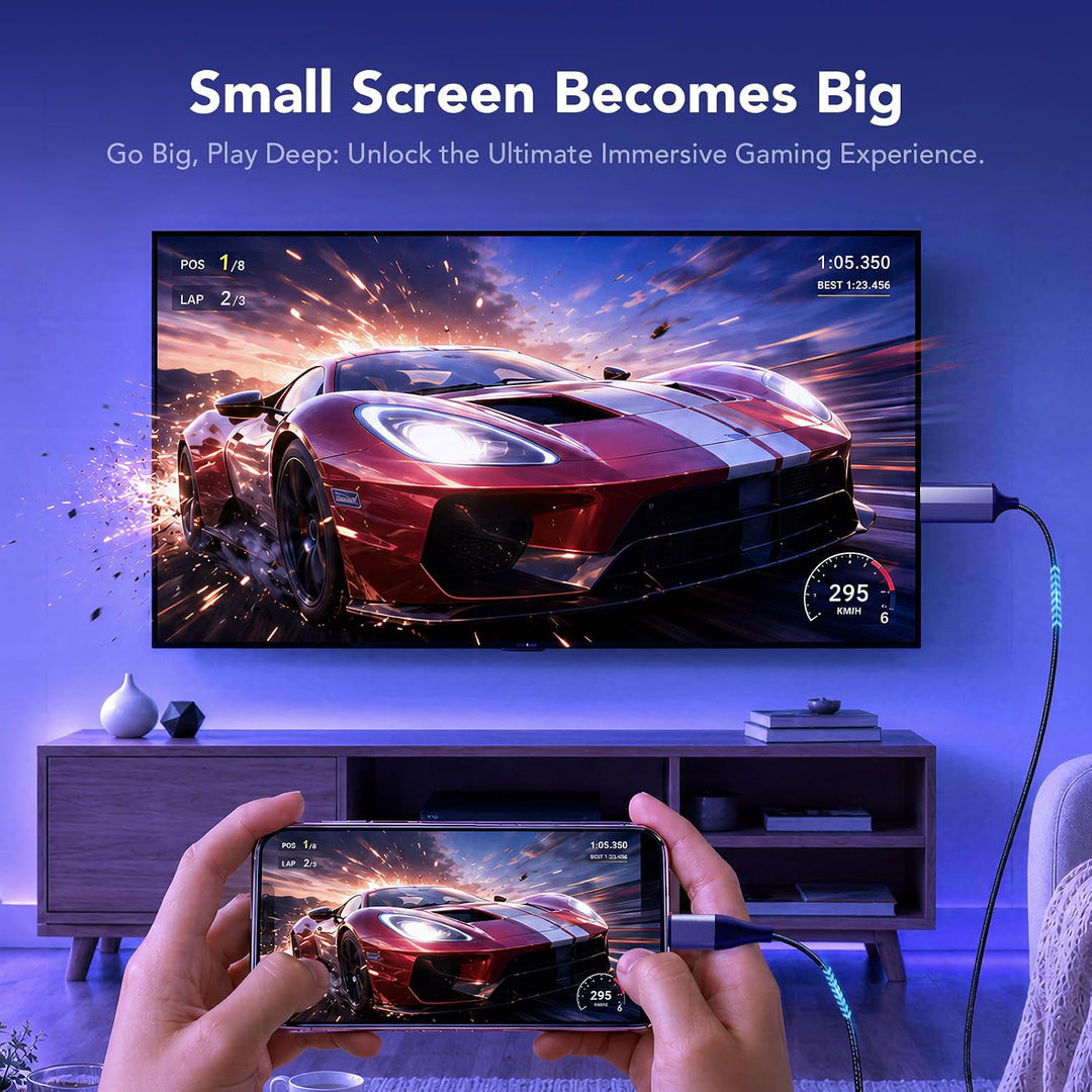 HDMI-Kabel für iPhone, HDMI-Konverter-Kabel, zur Übertragung von i-Phone, i-Pad oder i-Pod auf TV, H