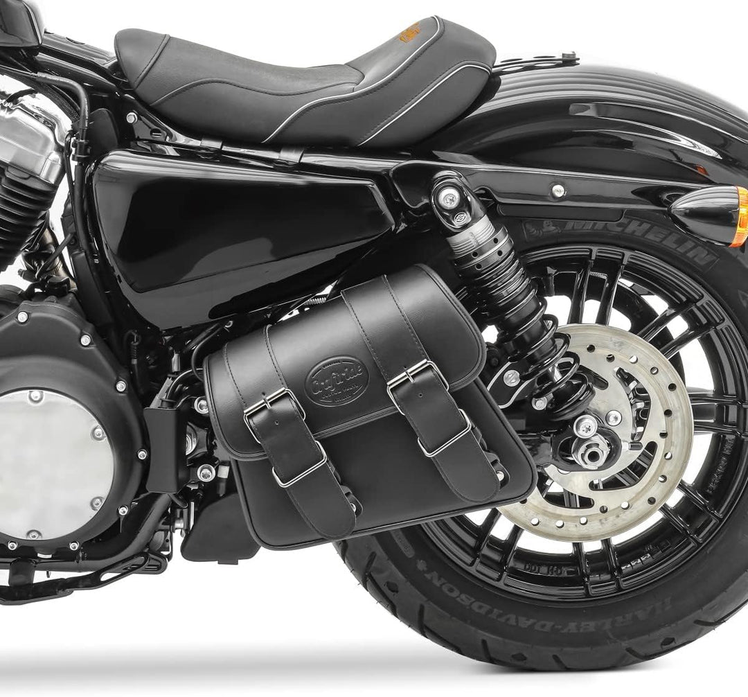 BS-Motoparts Satteltasche für Hyosung Aquila GV 125 Montana Schwarz Links