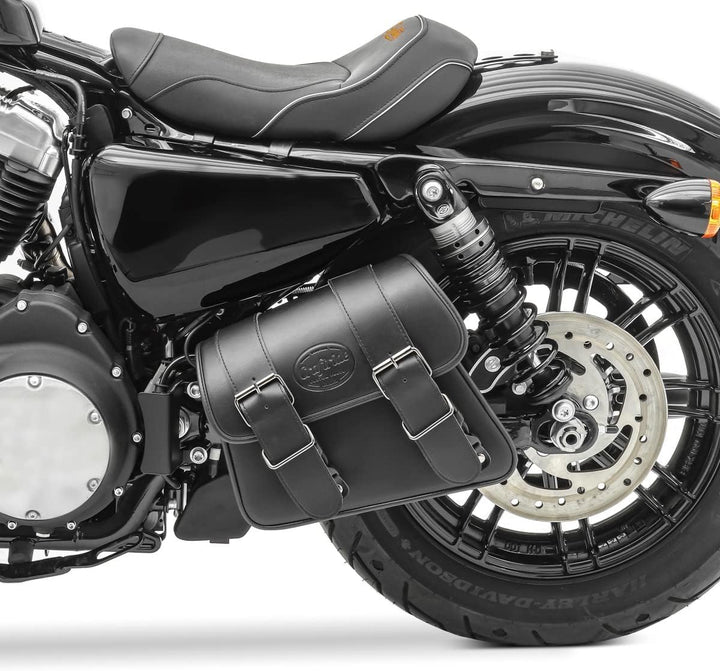 BS-Motoparts Satteltasche für Hyosung Aquila GV 125 Montana Schwarz Links