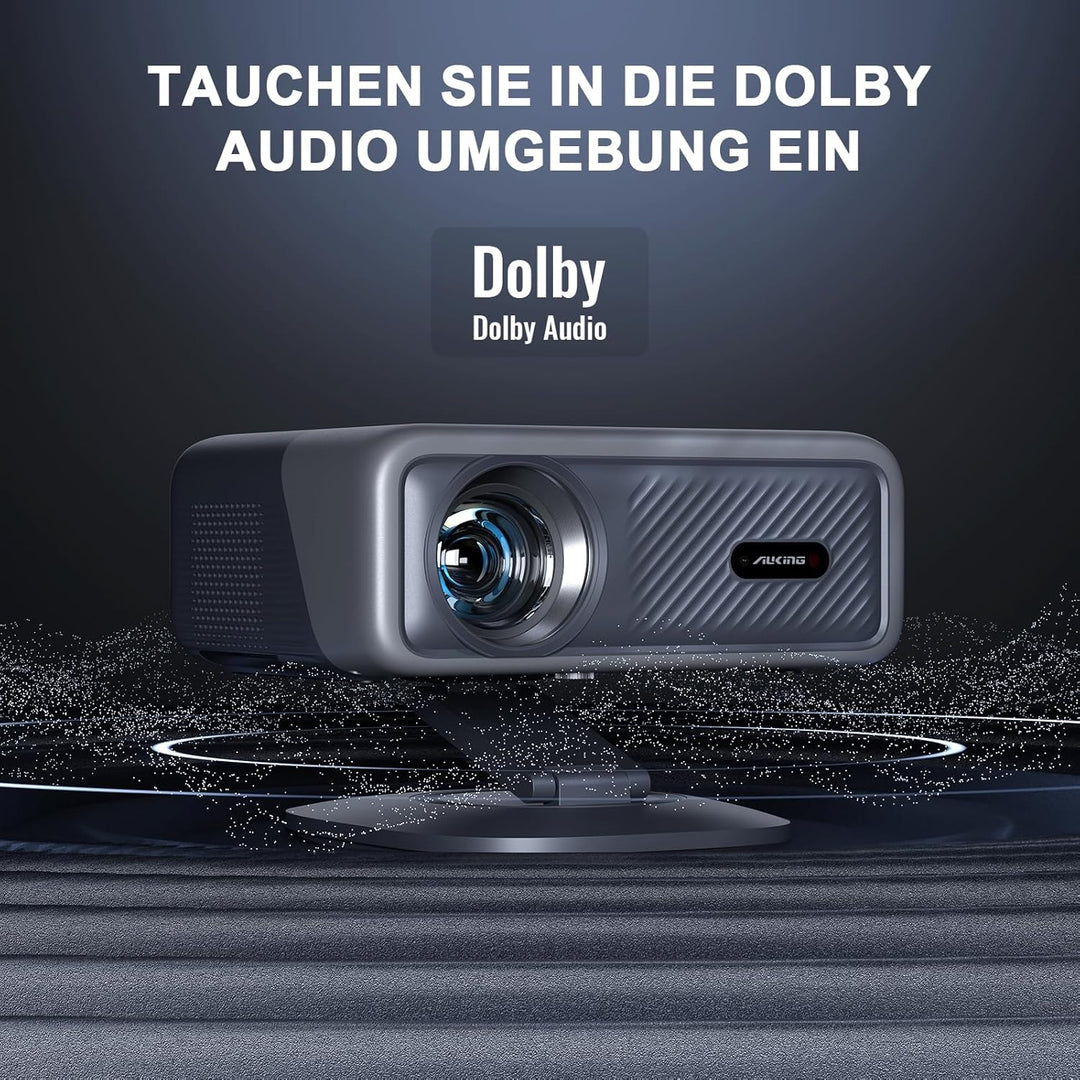 Smart Beamer 4K【Netflix-Fähig &amp; Dolby Audio】VISSPL 4000 ANSI Video Projektor,Autofokus&amp;Trapezkorrekt
