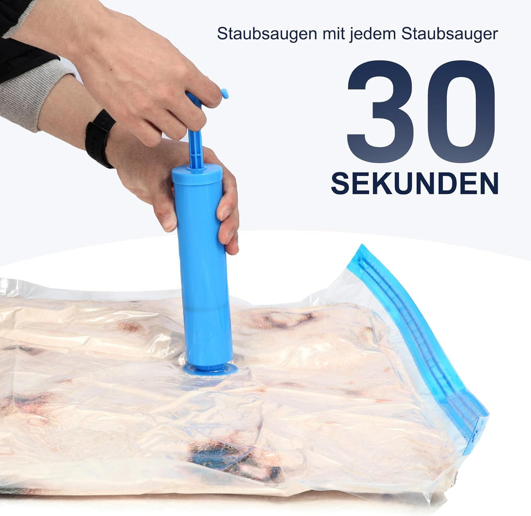 Vakuumbeutel für Kleidung Bettdecken,10 Stück -3 Grössen (2 * 100 x 80 cm+ 4 * 80 x 60cm+4 * 60x40cm