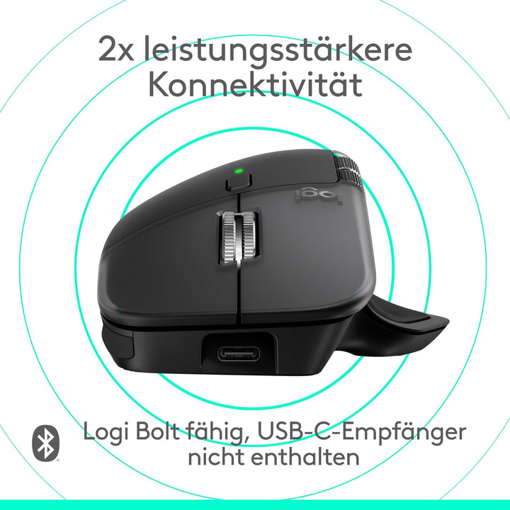 Logitech MX Master 4 for Mac, ergonomische Bluetooth-Maus mit fortschrittlichem haptischem Feedback,