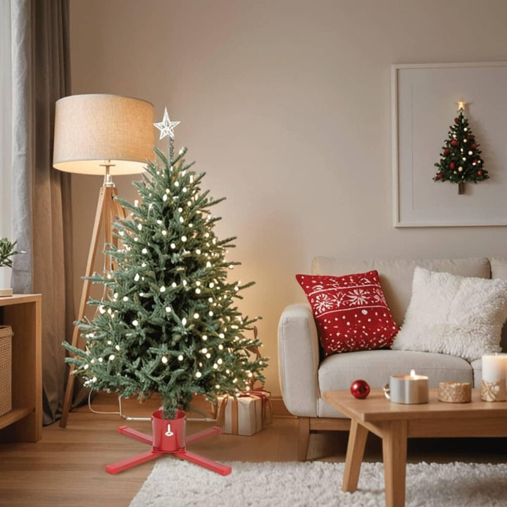 vidaXL Christbaumständer, Weihnachtsbaumständer mit Kreuzfuss, Tannenbaumständer mit Wasserbehälter,