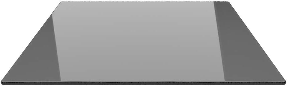 Rechteck 120x130cm Glas schwarz - Funkenschutzplatte Kaminbodenplatte Glasplatte f. Kaminofen (Schwa