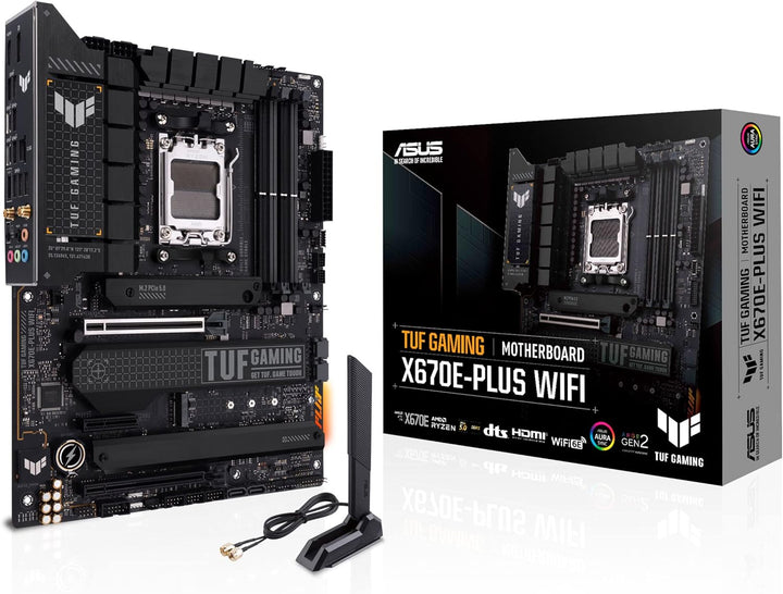 ASUS TUF GAMING X670E-PLUS WIFI Mainboard Sockel AMD AM5 (Ryzen 7000, ATX, PCIe 5.0, DDR5-Speicher,