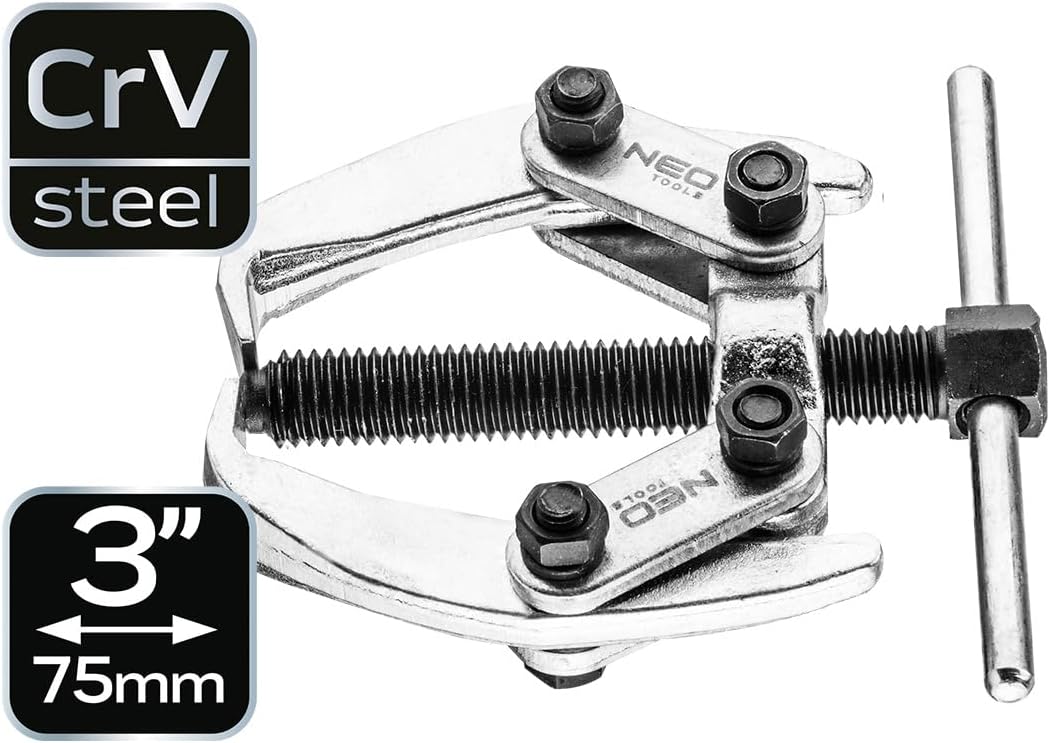 NEO TOOLS 3-Arm Dreiarmiger Abzieher 1" 25 mm Lagerabzieher CRV-Stahl Profi | die Arme beiderseitig