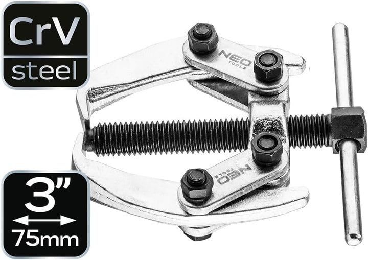 NEO TOOLS 3-Arm Dreiarmiger Abzieher 1" 25 mm Lagerabzieher CRV-Stahl Profi | die Arme beiderseitig