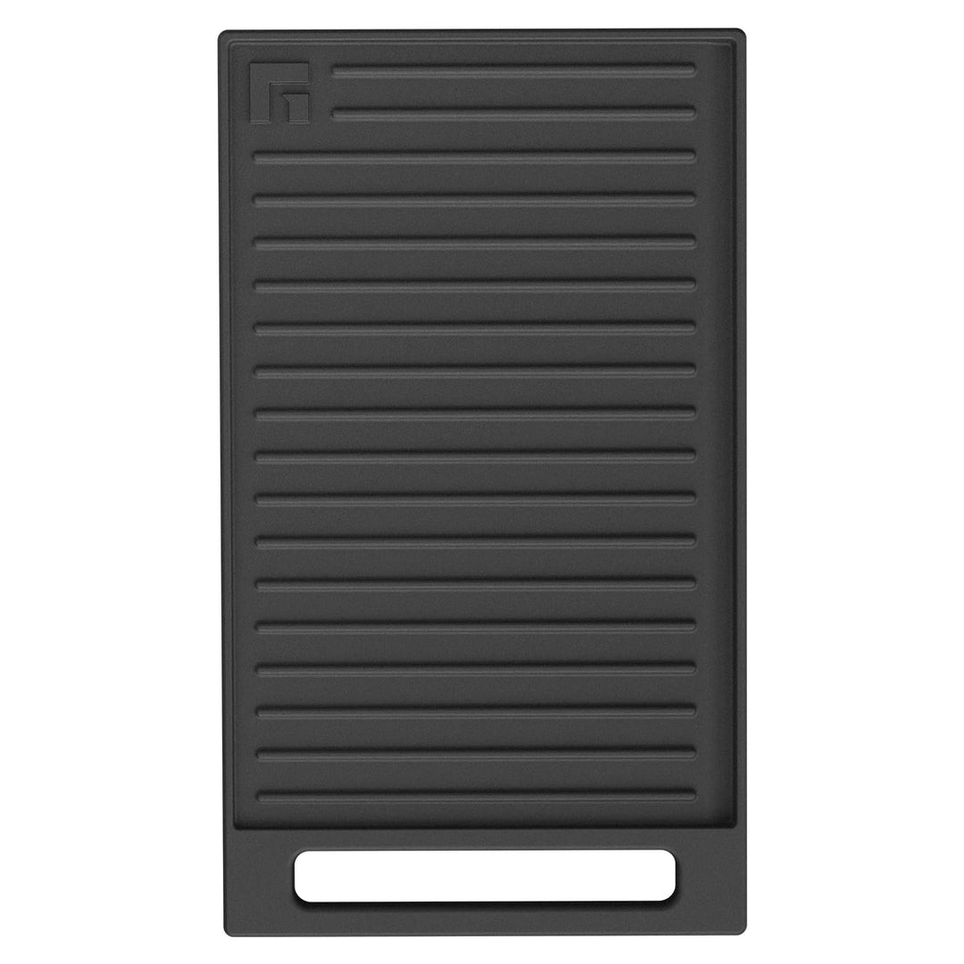 GASLAND GDS25C Grillplatte, Flache Grillpfanne mit Griff für Gaskochfelder, Gusseisen, Rostschutz, Z