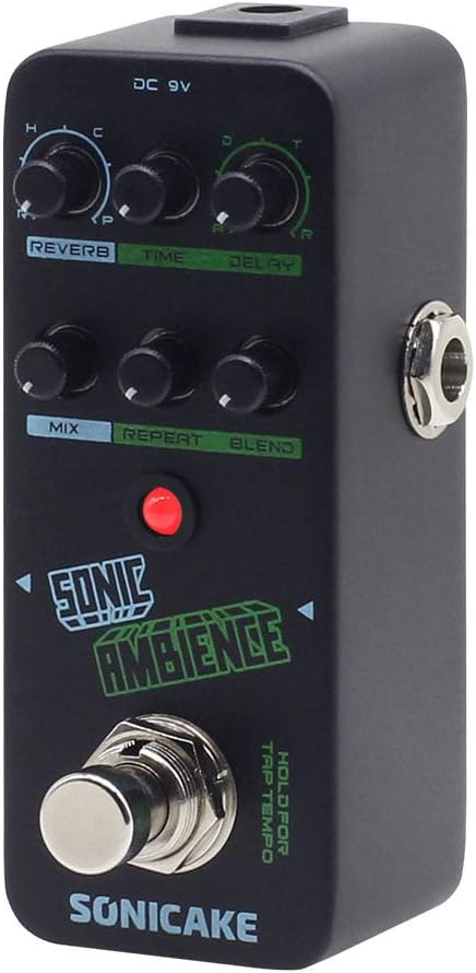 SONICAKE Delay und Reverb Gitarre Effektpedal Sonic Ambience Multi Mode Tap Tempo, Delay und Reverb