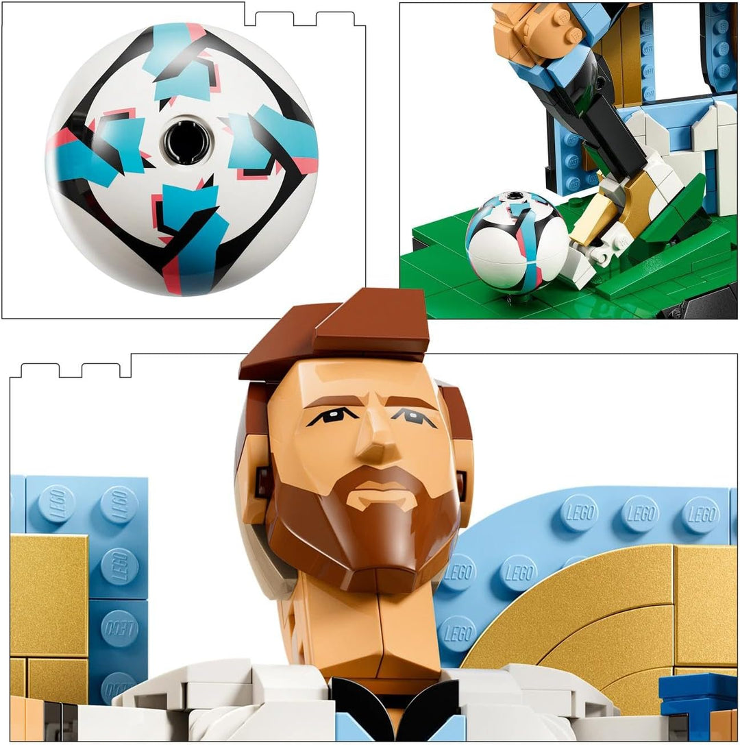 LEGO Editions Lionel Messi - Fussballlegende Spielzeug - 3D Figuren Modellbau - DIY Kinderzimmer Dek