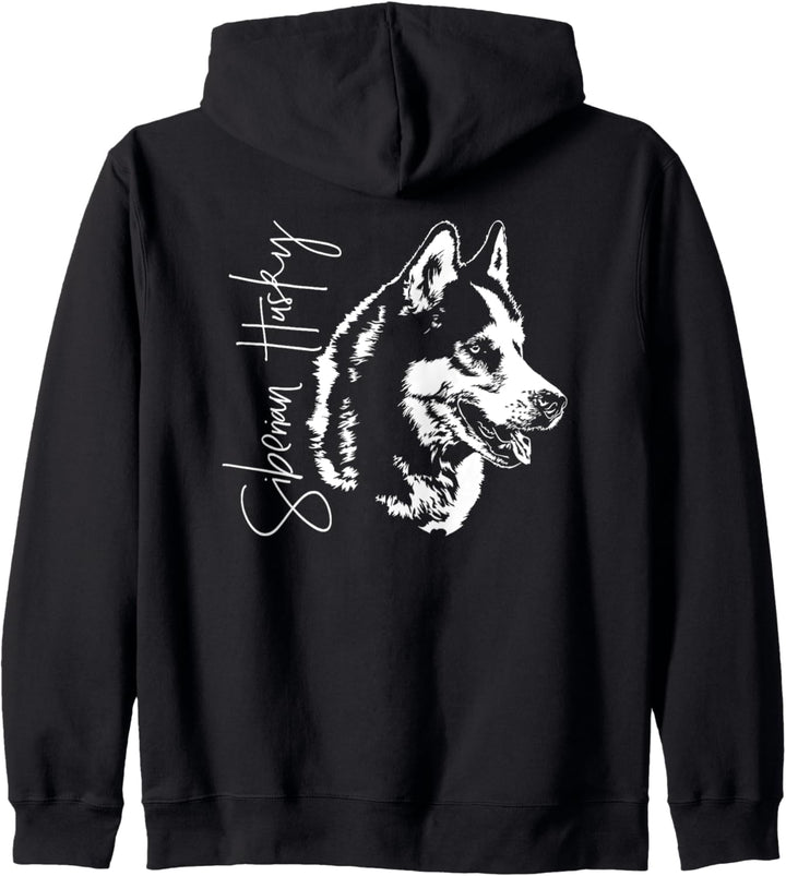 Siberian Husky Schlittenhund Hunde Portrait Hundeportrait Kapuzenjacke