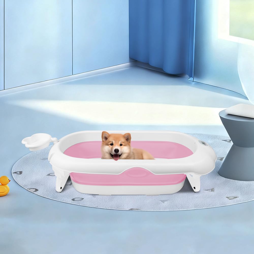 Faltbare Babybadewanne, geeignet für Babys von 0 bis 36 Monaten, ergonomisch und platzsparend, ideal