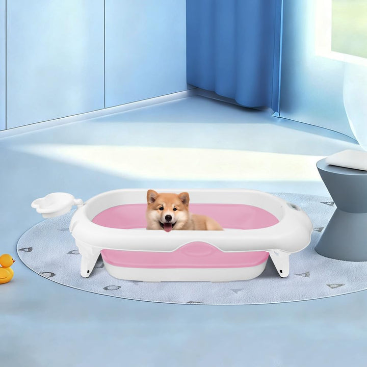 Faltbare Babybadewanne, geeignet für Babys von 0 bis 36 Monaten, ergonomisch und platzsparend, ideal